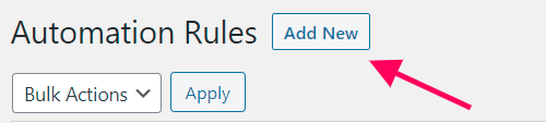 add new automation rule