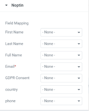 open noptin action after submit settings panel