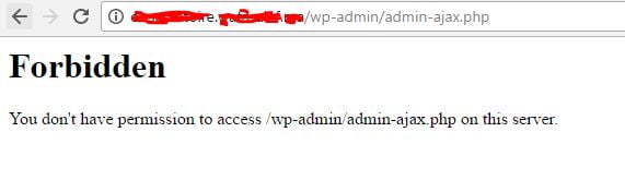 ninja forms stuck on processing admin ajax blocked