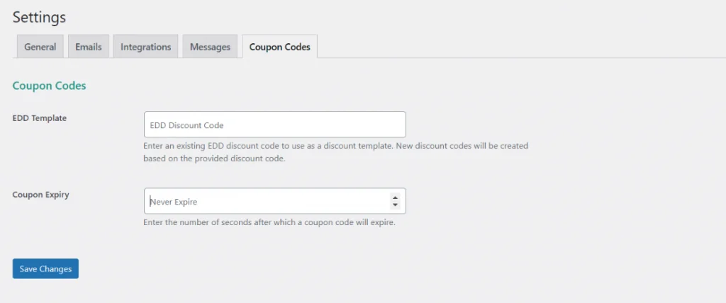 noptin automatic edd coupon code settings