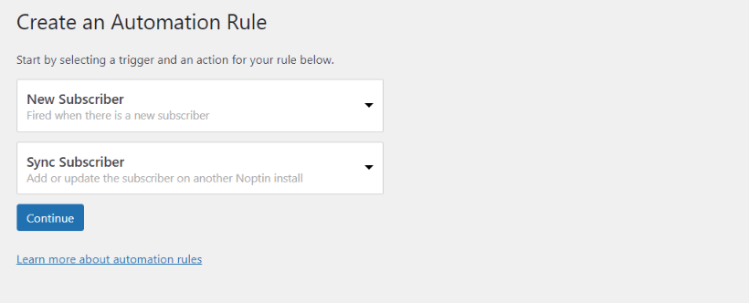 sync subscribers automation rule