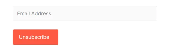 newsletter unsubscribe form