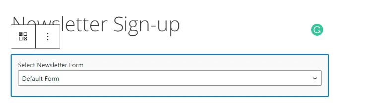 add subscription form block