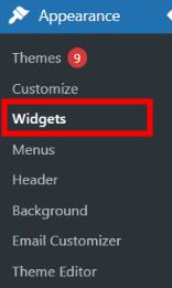 Open widgets page