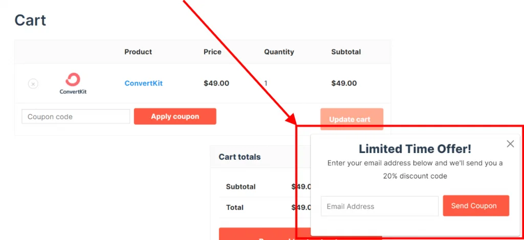 sample sliding newsletter form