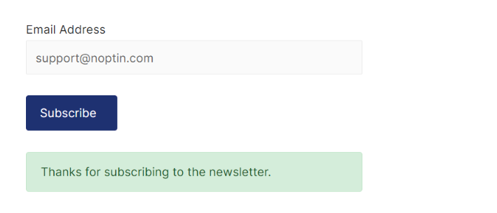 successfully subscribed to newsletter