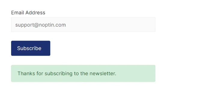 successfully subscribed to newsletter