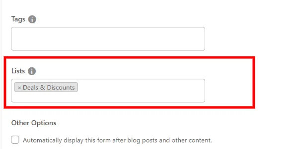 connect form to lists