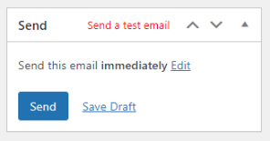 email sending metabox