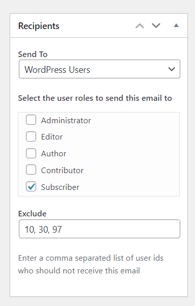 send email to wordpress users