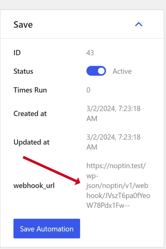 Incoming webhook URL