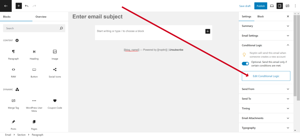 automated email conditional logic