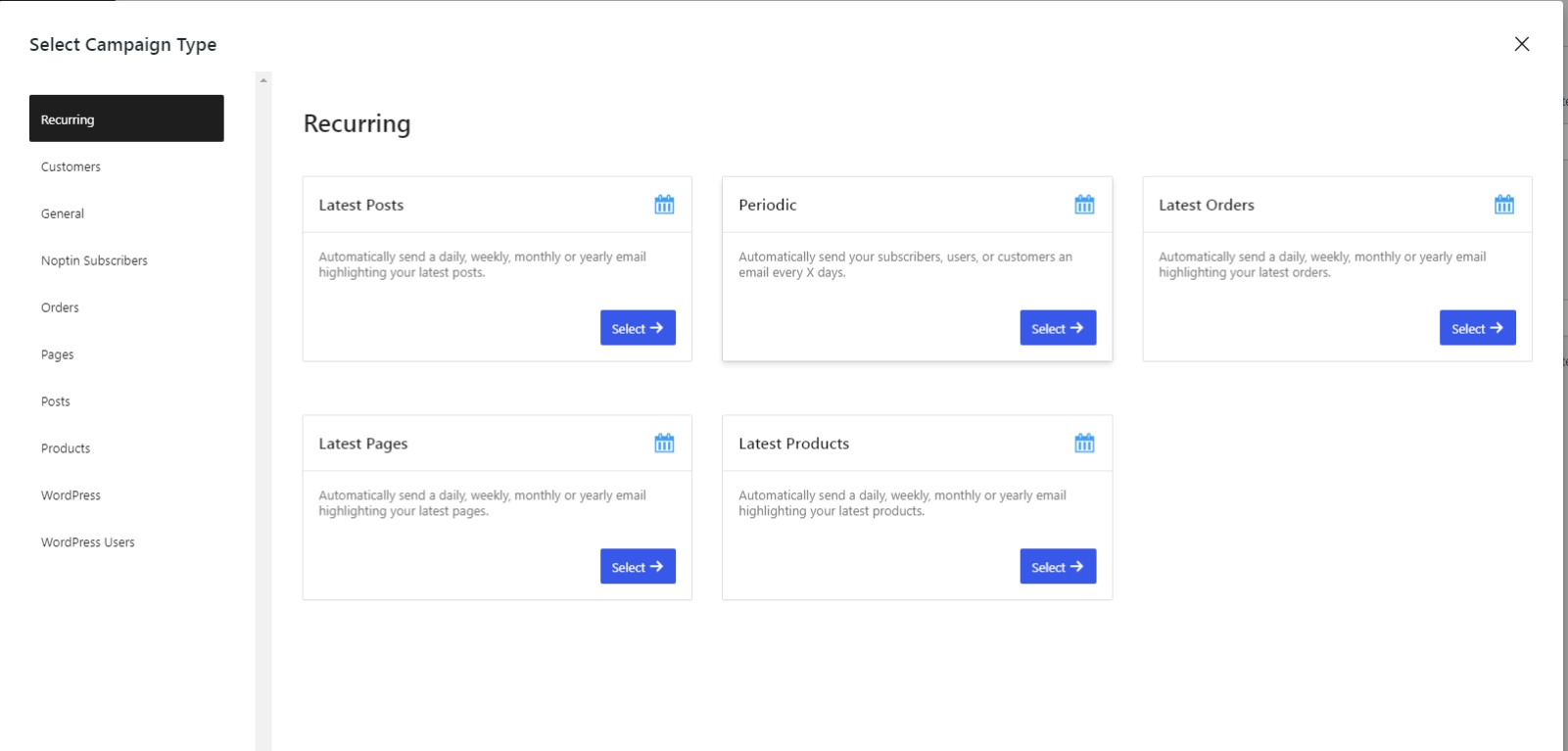 Automated email creation modal