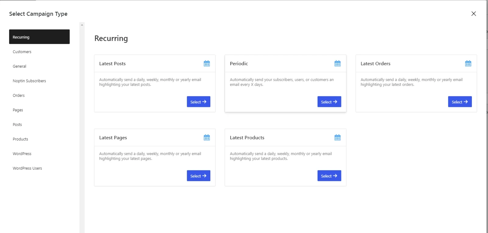 Automated email creation modal