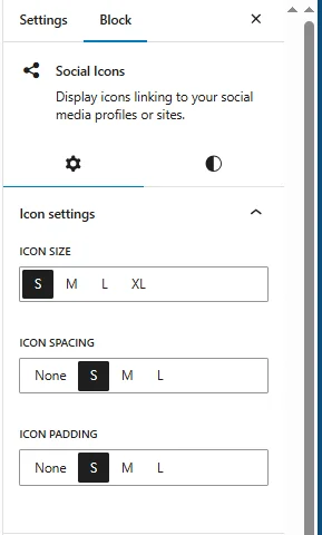 Resize the icons