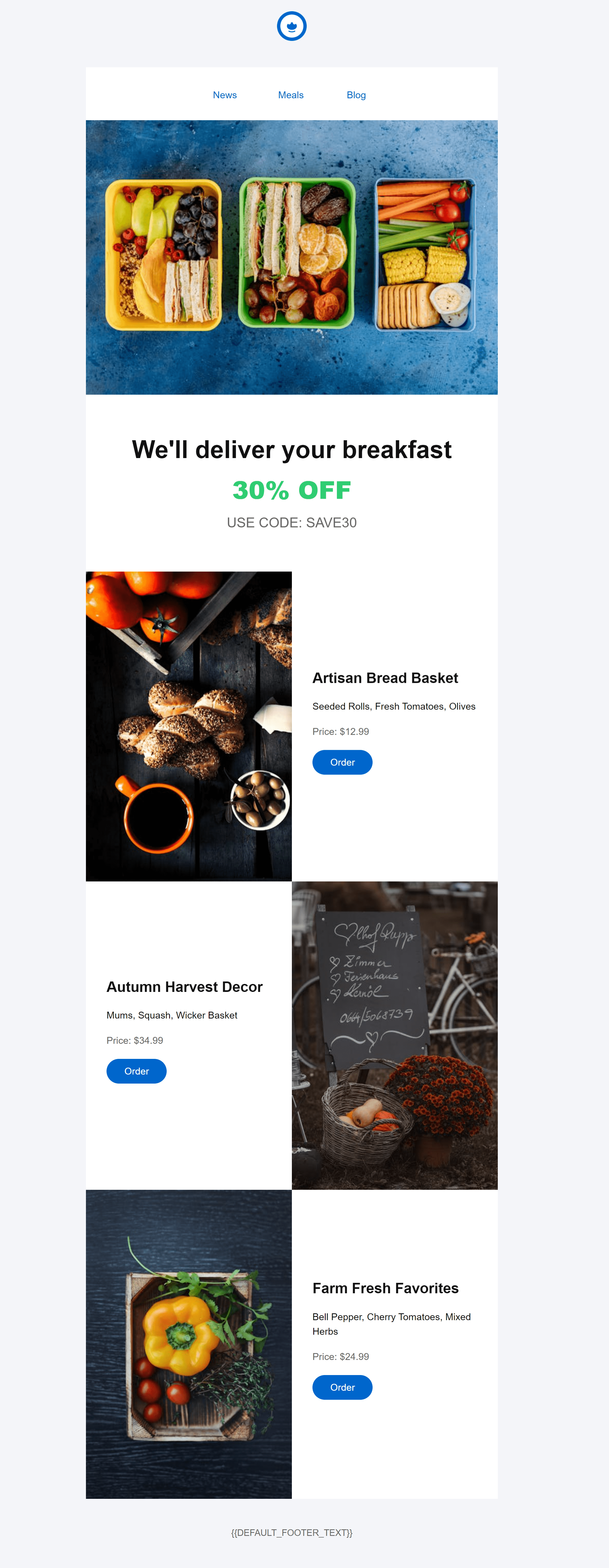 Fresh farm breakfast