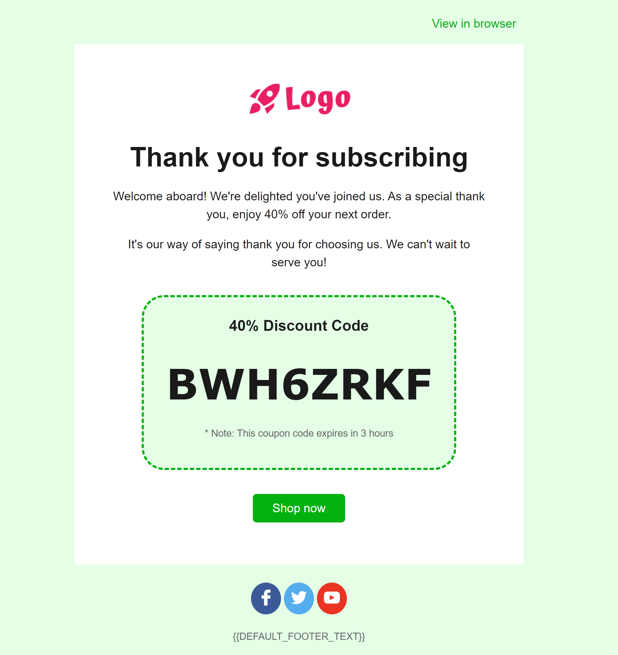 Thank you for subscribing