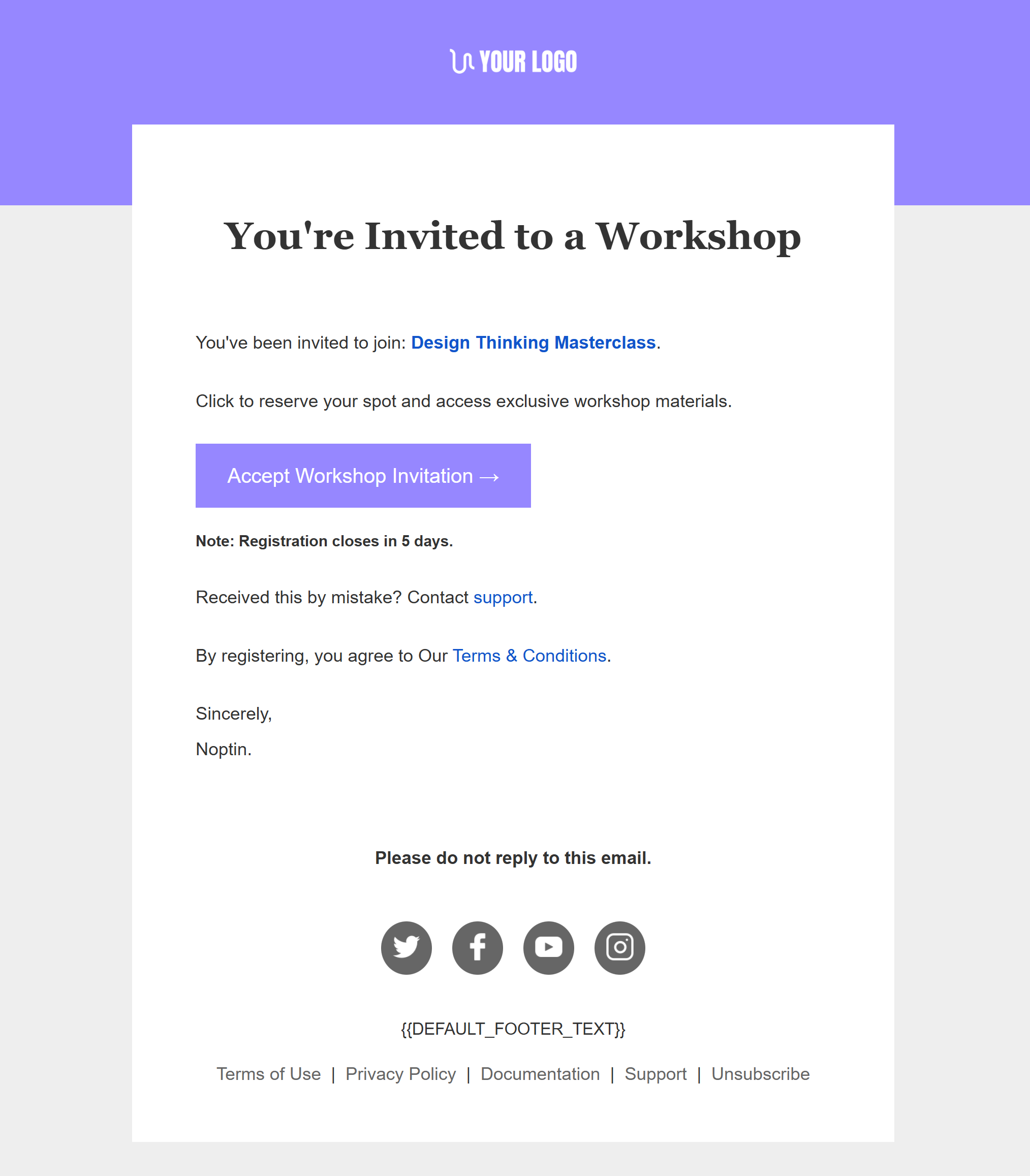 Invitation Email