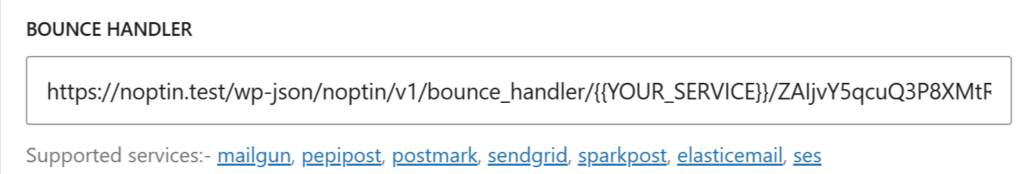 Sample bounce handler URL