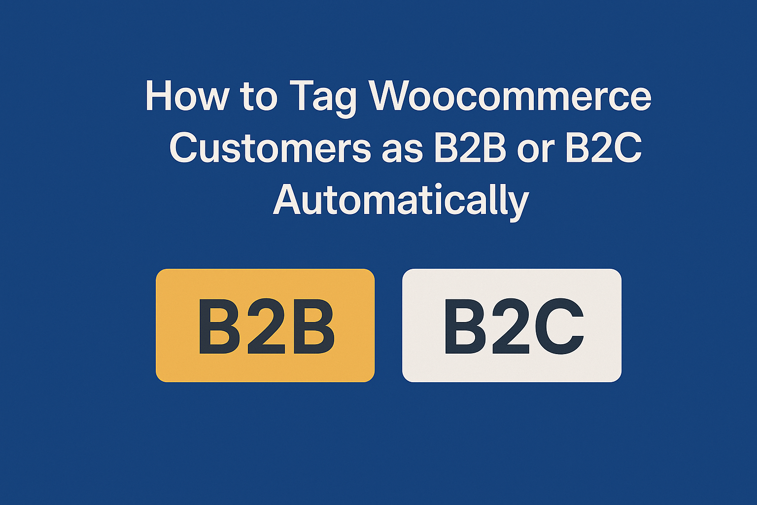 How to Automatically Tag WooCommerce Customers as B2B or B2C