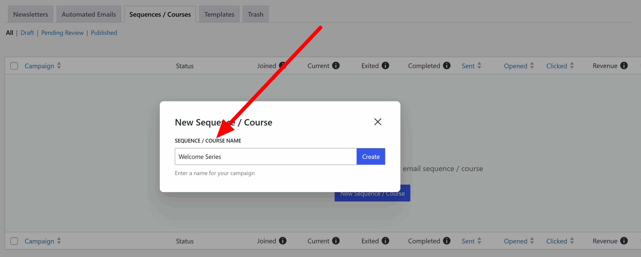Give your sequence a descriptive name