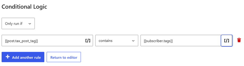 Dynamic subscriber merge tags
